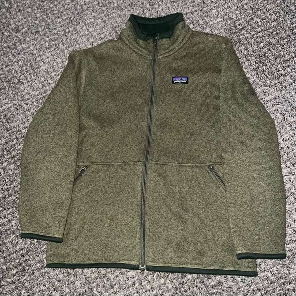Patagonia Boys' Olive Fleece Jacket